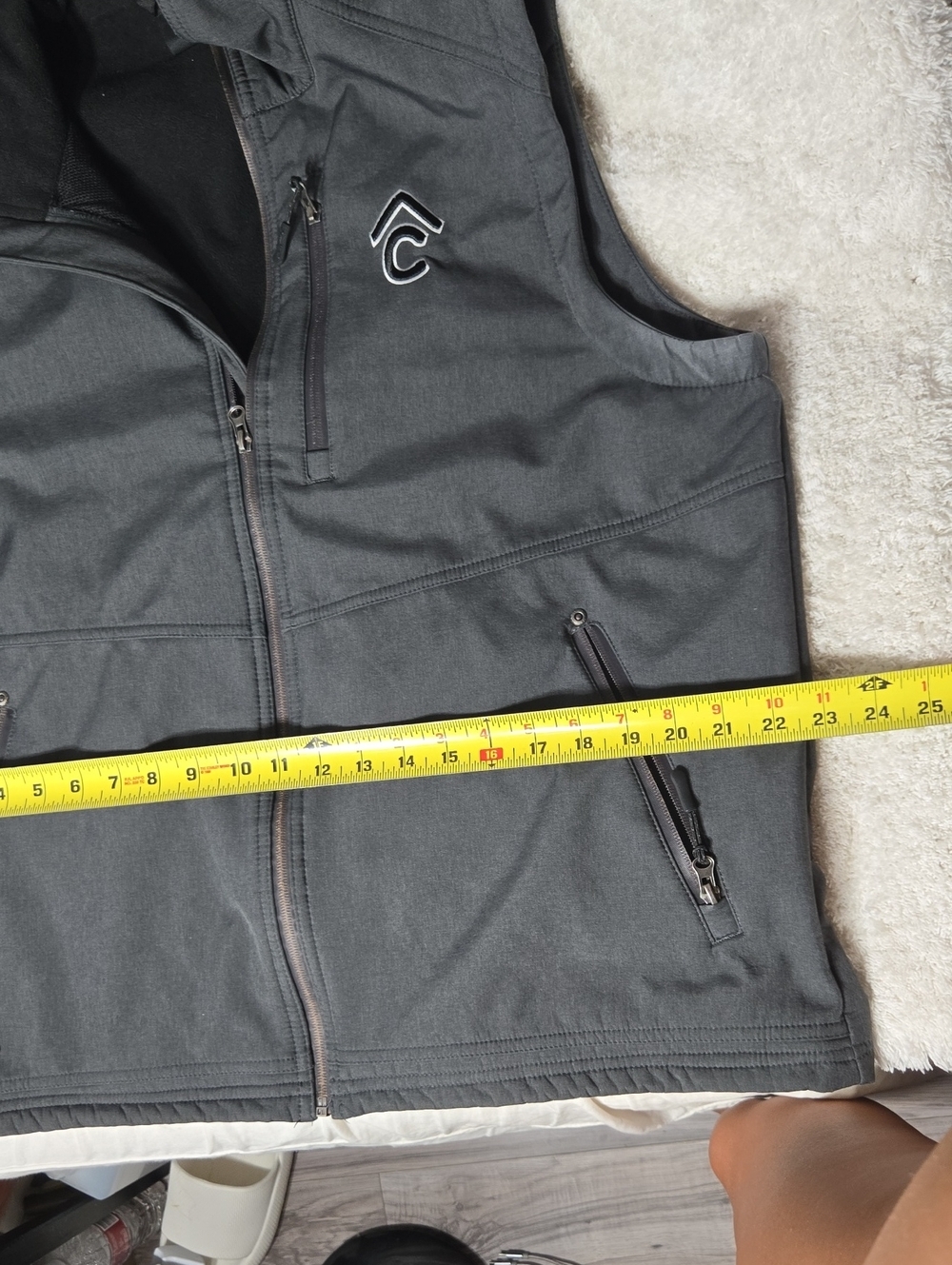 Rafter C Cowboy Collection Men's Zip Up Vest Sz Large Gray - Picture 9 of 9